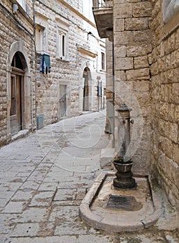 Alley in Oldtown of Molfetta. Apulia.