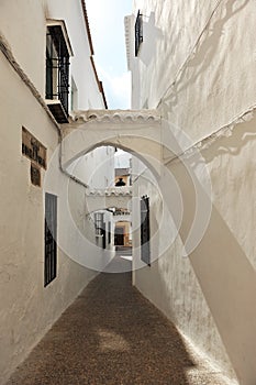 Alley picturesque of Cabra, province of Cordoba, Spain