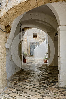 Alley in Polignano a Mare, Puglia, Italy