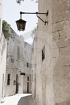 Alley street ancient architecture mdina malta