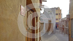 Alley and traditional houses in Muharraq, Bahrain