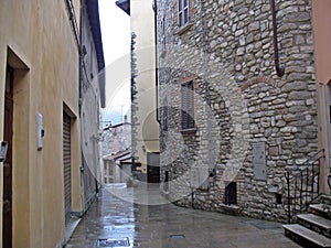 Alleys of Bobbio, Province of Piacenza in Emilia-Romagna, northern Italy