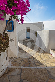 The alleys of Chora, Greece photo