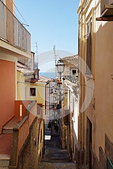 Alleys in the old town of pizzo