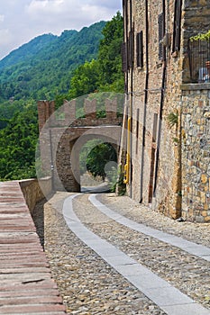 Alleyway. Castell'Arquato. Emilia-Romagna. Italy.