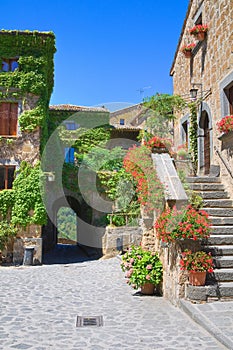 Alleyway. Civita di Bagnoregio. Lazio. Italy.