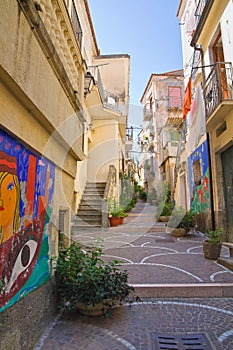 Alleyway. Diamante. Calabria. Italy. photo