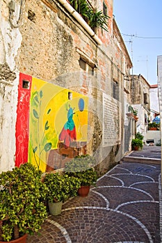 Alleyway. Diamante. Calabria. Italy. photo