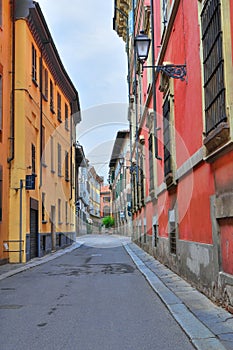 Alleyway. Piacenza. Emilia-Romagna. Italy.