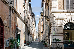 Alleyway in rome, Italy. Architecture and travelling