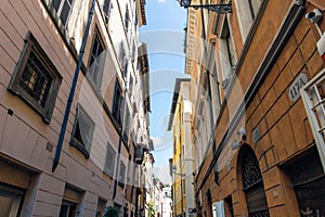 Alleyway in rome, Italy. Architecture and travelling