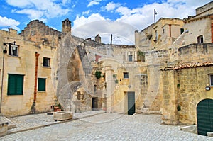 Alleyway. Sassi of Matera. Basilicata. Italy.