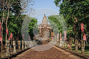 Alleyway to the Phanom Rung temple around Nang Rong, Buriram, Thailand. photo