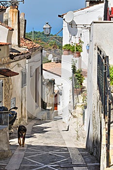 Alleyway. Vico del Gargano. Puglia. Italy.