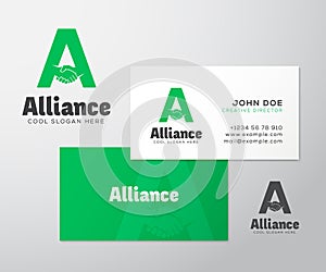 Alliance Abstract Vector Logo and Business Card