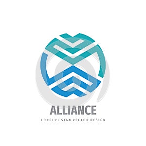 Alliance business logo. Cooperation logo design. photo