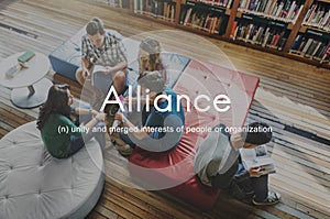 Alliance Team Combine Corporate Partnership Concept photo