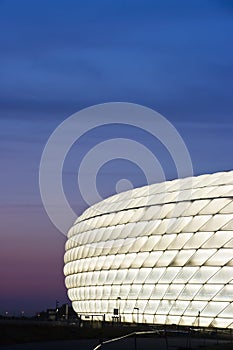 Allianz Arena lit in white