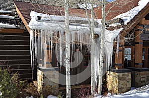 Allie`s Cabin Closeup; Icicle Art Deco, Beaver Creek, Vail Resorts, Avon, Colorado