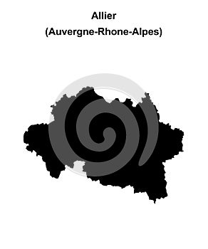 Allier outline map