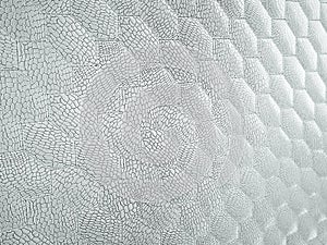 Alligator or crocodile white Leather hexagon stitched texture