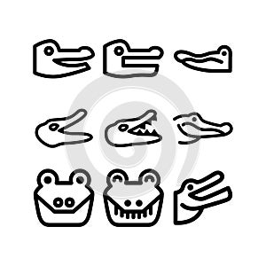 alligator icon or logo isolated sign symbol vector illustration