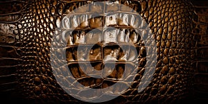 Alligator leather texture in brown color. Textured backgrouds and backdrops. Ai Generative illustration