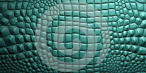 Alligator leather texture in mint color. Textured backgrouds and backdrops. Ai Generative illustration