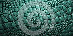 Alligator leather texture in mint color. Textured backgrouds and backdrops. Ai Generative illustration