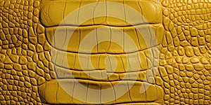 Alligator leather texture in yellow color. Textured backgrouds and backdrops. Ai Generative illustration