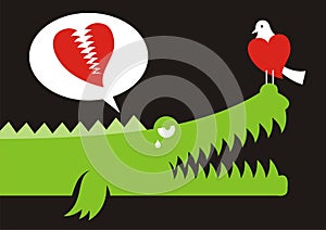 Alligator in love