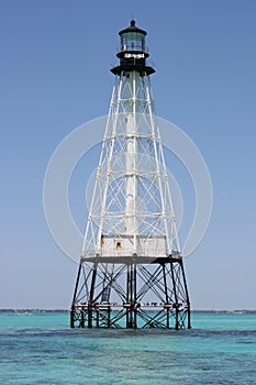 Alligator Reef Lighthouse off of the Florida Keys