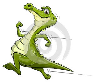 Alligator running vector art