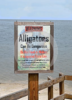 Alligators Warning Sign photo