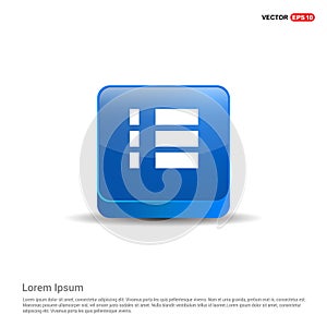 Allignment Icon - 3d Blue Button