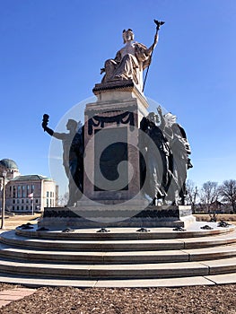 Allison Monument outside Iowa state capitol building