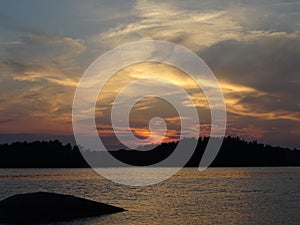 Allmost a sunset in archipelago by the gulf of Finland