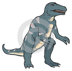 allosaurus dinosaur ancient vector illustration transparent background