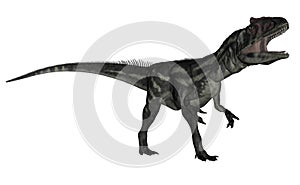 Allosaurus dinosaur roaring - 3D render