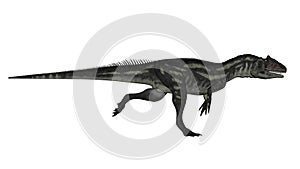 Allosaurus dinosaur running - 3D render