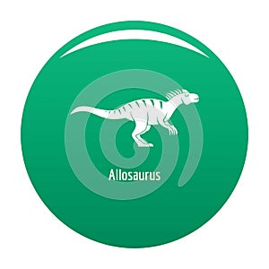 Allosaurus icon vector green