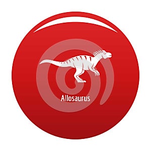 Allosaurus icon vector red