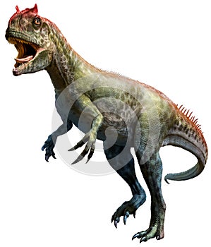 Allosaurus roaring 3D illustration