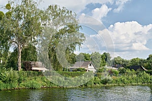 Allotment gardens in Berlin-Spandau on the river Havel