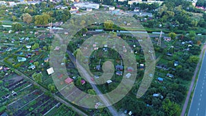 Allotments Biala Podlaska Ogrodki Aerial View Poland