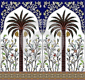 Allover design print created textile prints