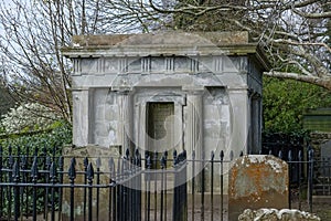 Crypt at the side of the Auld Kirk in Alloway near Ayr Scotland