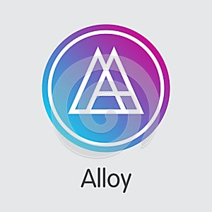 Alloy Blockchain Cryptocurrency - Vector Icon.
