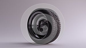Alloy Rim Wheel Complex Design Silver Chrome with Racing Tyre
