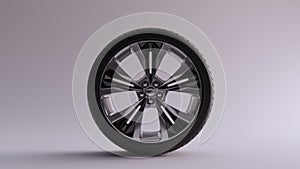 Alloy Rim Wheel with a Intricate Design Silver Chrome with Racing Tyre